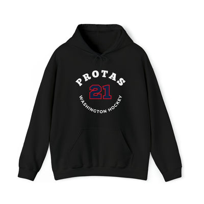Protas 21 Washington Hockey Number Arch Design Unisex Hooded Sweatshirt