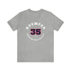 Kuemper 35 Washington Hockey Number Arch Design Unisex T-Shirt
