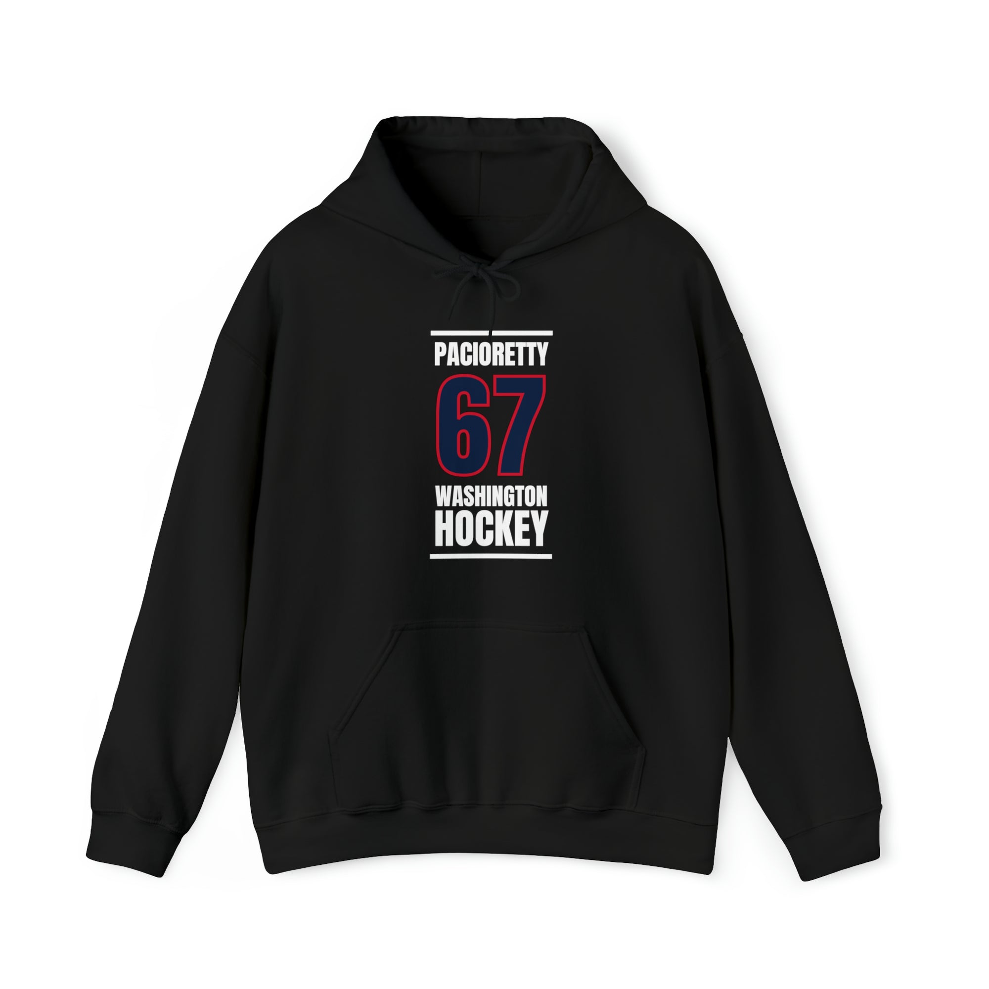 Pacioretty 67 Washington Hockey Navy Vertical Design Unisex Hooded Sweatshirt