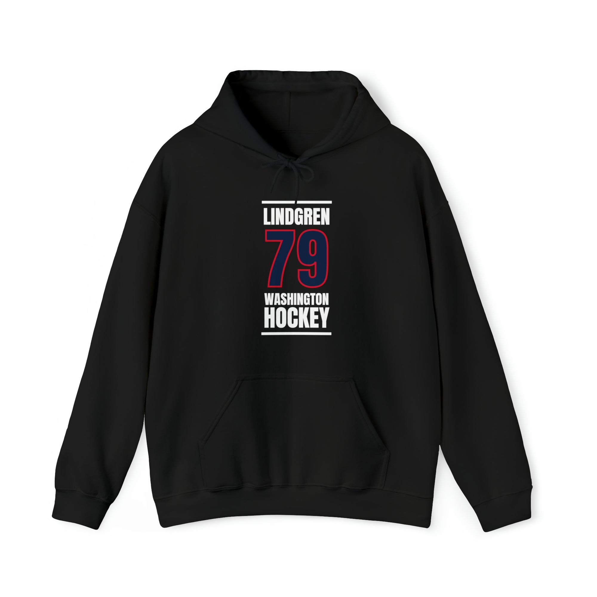 Lindgren 79 Washington Hockey Navy Vertical Design Unisex Hooded Sweatshirt