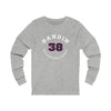 Sandin 38 Washington Hockey Number Arch Design Unisex Jersey Long Sleeve Shirt