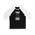 Sandin 38 Washington Hockey Navy Vertical Design Unisex Tri-Blend 3/4 Sleeve Raglan Baseball Shirt