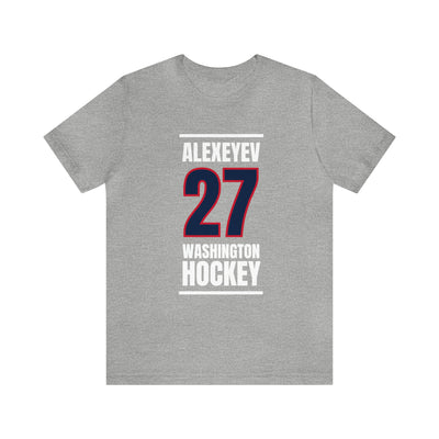 Alexeyev 27 Washington Hockey Navy Vertical Design Unisex T-Shirt