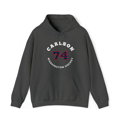 Carlson 74 Washington Hockey Number Arch Design Unisex Hooded Sweatshirt