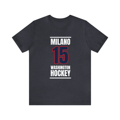 Milano 15 Washington Hockey Navy Vertical Design Unisex T-Shirt