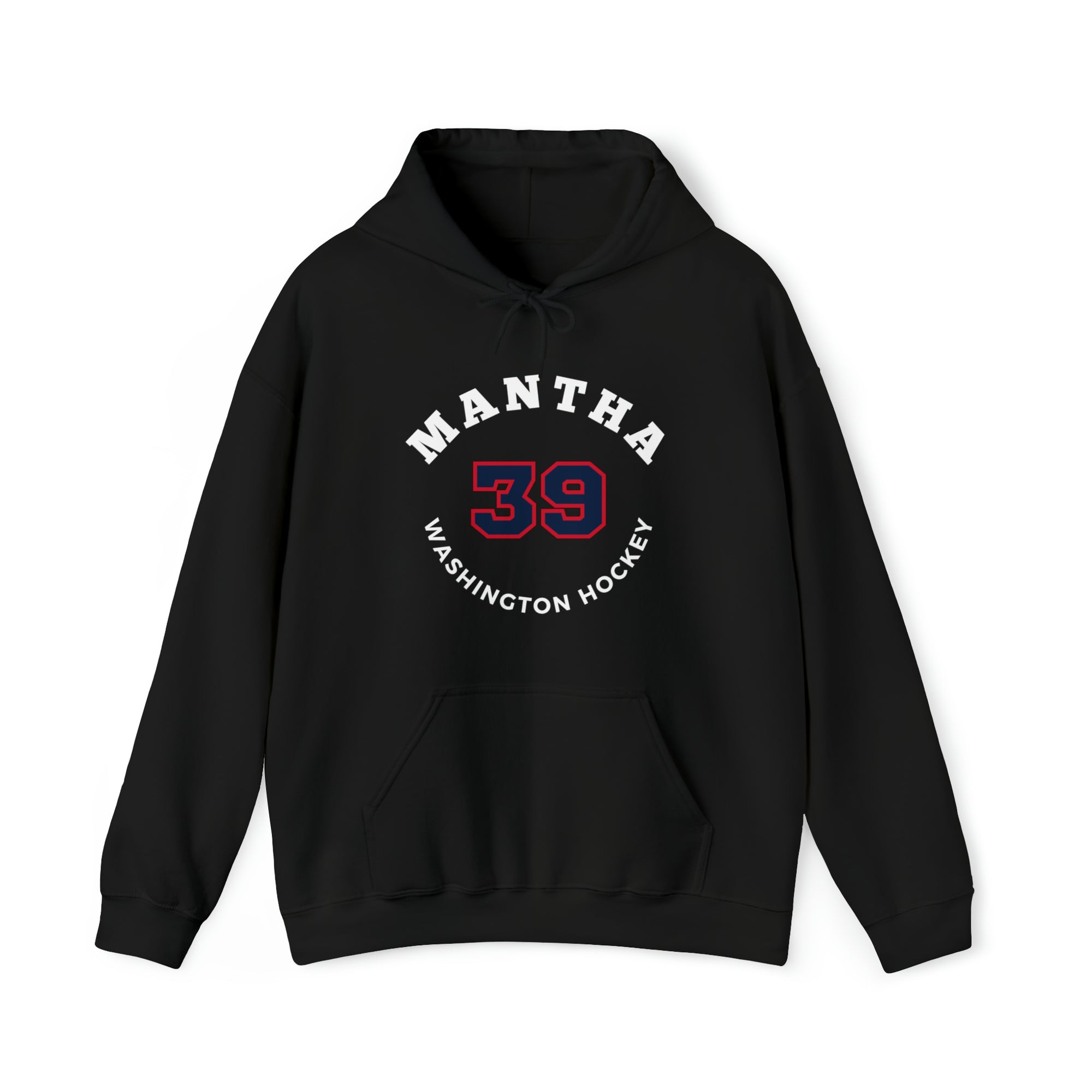 Mantha 39 Washington Hockey Number Arch Design Unisex Hooded Sweatshirt