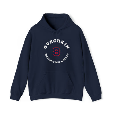 Ovechkin 8 Washington Hockey Number Arch Design Unisex Hooded Sweatshirt