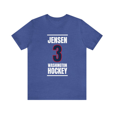 Jensen 3 Washington Hockey Navy Vertical Design Unisex T-Shirt