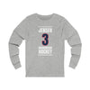 Jensen 3 Washington Hockey Navy Vertical Design Unisex Jersey Long Sleeve Shirt
