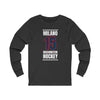 Milano 15 Washington Hockey Navy Vertical Design Unisex Jersey Long Sleeve Shirt