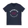 Kuemper 35 Washington Hockey Number Arch Design Unisex V-Neck Tee
