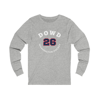 Dowd 26 Washington Hockey Number Arch Design Unisex Jersey Long Sleeve Shirt