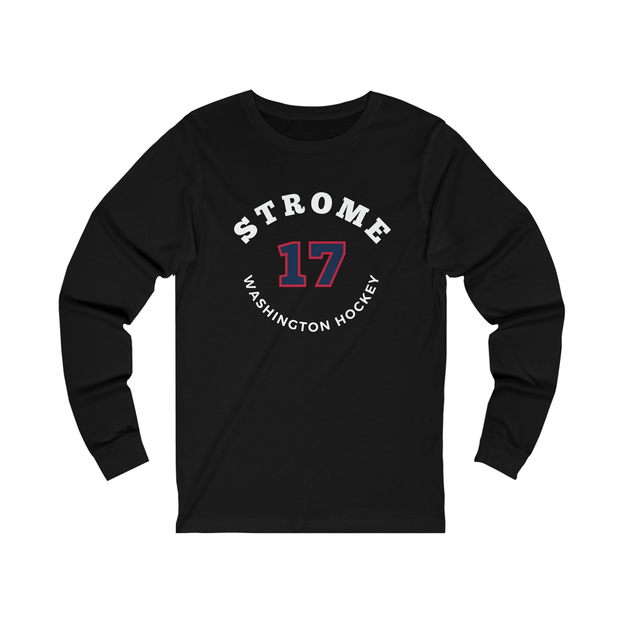 Strome 17 Washington Hockey Number Arch Design Unisex Jersey Long Sleeve Shirt