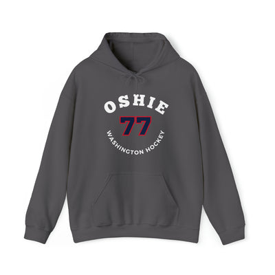 Oshie 77 Washington Hockey Number Arch Design Unisex Hooded Sweatshirt