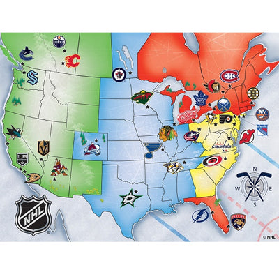 NHL League Map Puzzle, 500 Piece