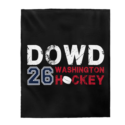 Dowd 26 Washington Hockey Velveteen Plush Blanket