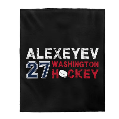Alexeyev 27 Washington Hockey Velveteen Plush Blanket
