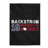 Backstrom 19 Washington Hockey Velveteen Plush Blanket