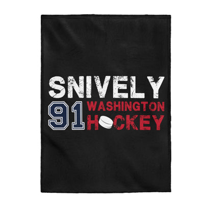 Snively 91 Washington Hockey Velveteen Plush Blanket