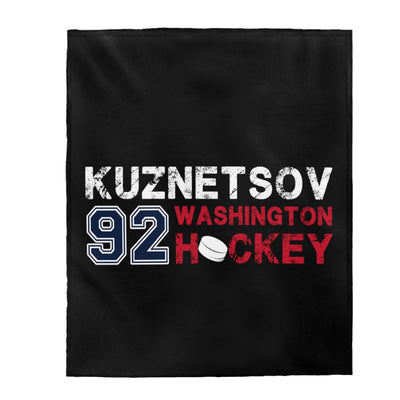 Kuznetsov 92 Washington Hockey Velveteen Plush Blanket