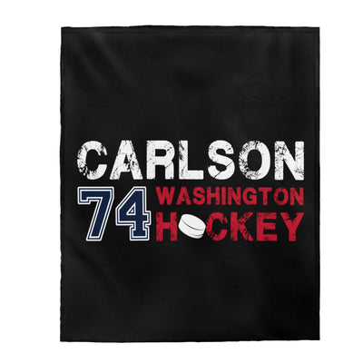 Carlson 74 Washington Hockey Velveteen Plush Blanket