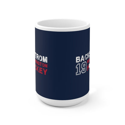 Backstrom 19 Washington Hockey Ceramic Coffee Mug In Navy, 15oz