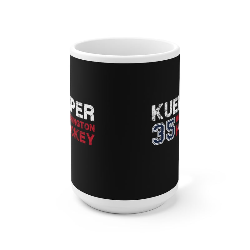 Kuemper 35 Washington Hockey Ceramic Coffee Mug In Black, 15oz