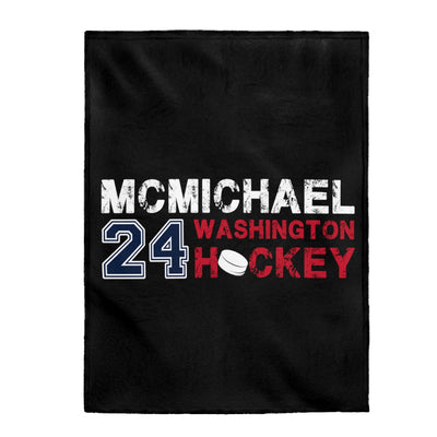 McMichael 24 Washington Hockey Velveteen Plush Blanket