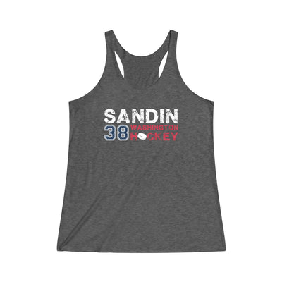 Sandin 38 Washington Hockey Women's Tri-Blend Racerback Tank Top