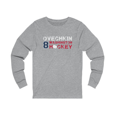Ovechkin 8 Washington Hockey Unisex Jersey Long Sleeve Shirt