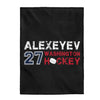 Alexeyev 27 Washington Hockey Velveteen Plush Blanket