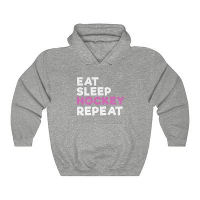 "Eat Sleep Hockey Repeat" Unisex Hooded Sweatshirt