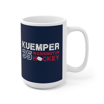 Kuemper 35 Washington Hockey Ceramic Coffee Mug In Navy, 15oz