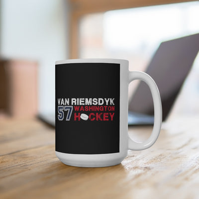 van Riemsdyk 57 Washington Hockey Ceramic Coffee Mug In Black, 15oz