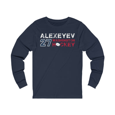 Alexeyev 27 Washington Hockey Unisex Jersey Long Sleeve Shirt