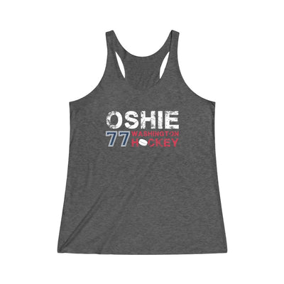 Oshie 77 Washington Hockey Women's Tri-Blend Racerback Tank Top