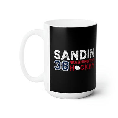 Sandin 38 Washington Hockey Ceramic Coffee Mug In Black, 15oz