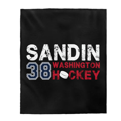 Sandin 38 Washington Hockey Velveteen Plush Blanket