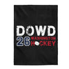 Dowd 26 Washington Hockey Velveteen Plush Blanket