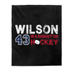 Wilson 43 Washington Hockey Velveteen Plush Blanket