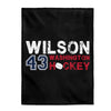 Wilson 43 Washington Hockey Velveteen Plush Blanket