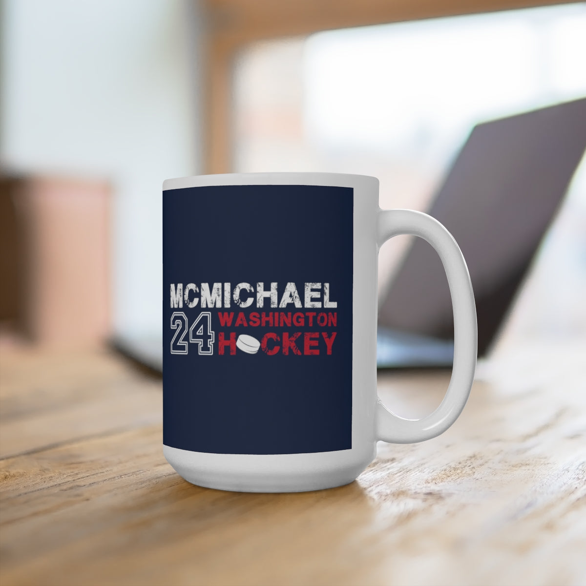 McMichael 24 Washington Hockey Ceramic Coffee Mug In Navy, 15oz