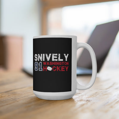 Snively 91 Washington Hockey Ceramic Coffee Mug In Black, 15oz