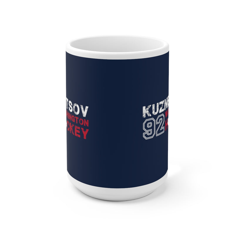 Kuznetsov 92 Washington Hockey Ceramic Coffee Mug In Navy, 15oz