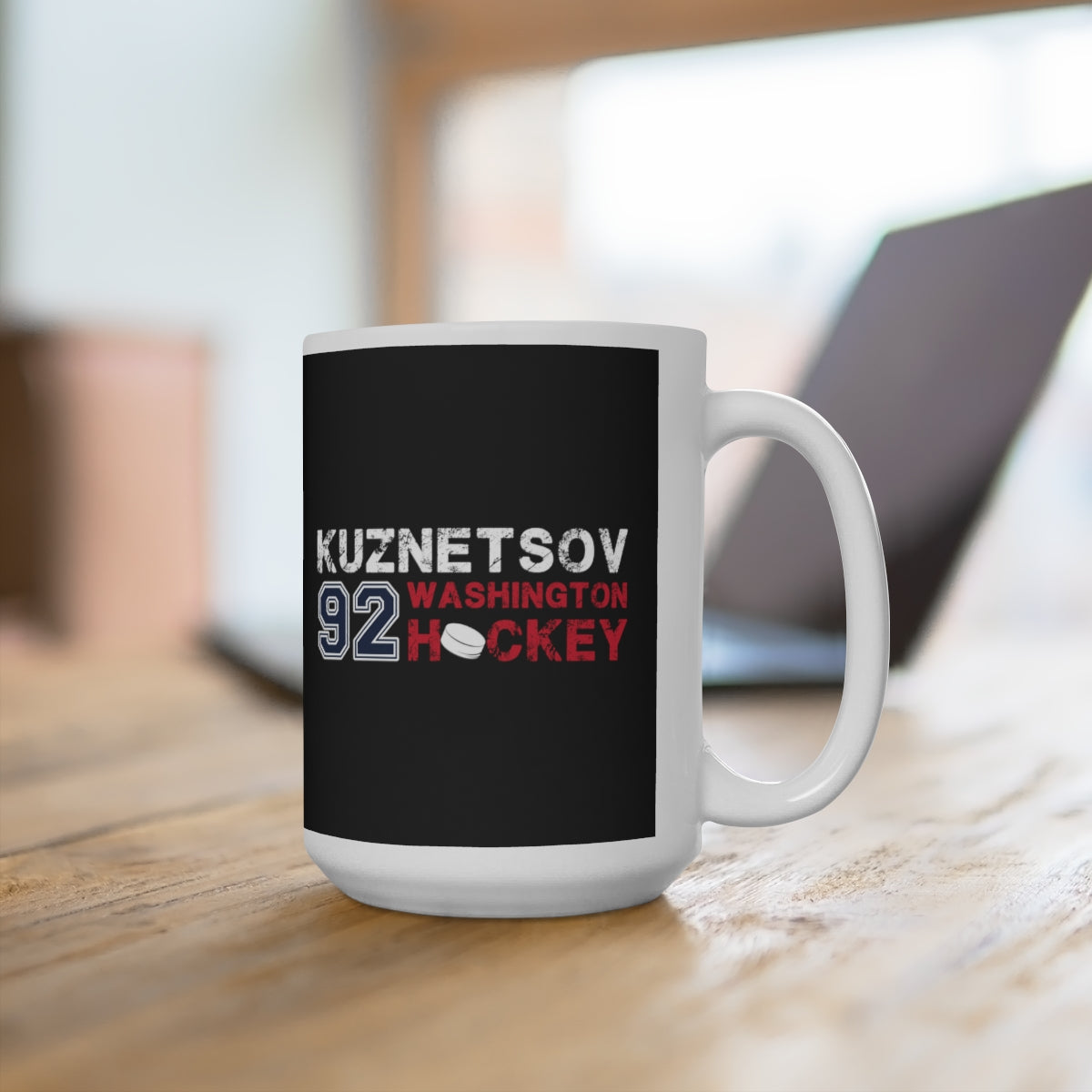 Kuznetsov 92 Washington Hockey Ceramic Coffee Mug In Black, 15oz