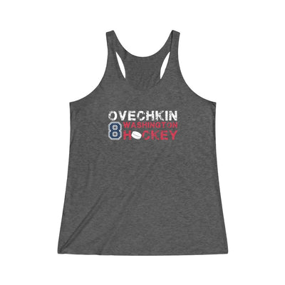 Ovechkin 8 Washington Hockey Women's Tri-Blend Racerback Tank Top