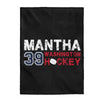 Mantha 39 Washington Hockey Velveteen Plush Blanket
