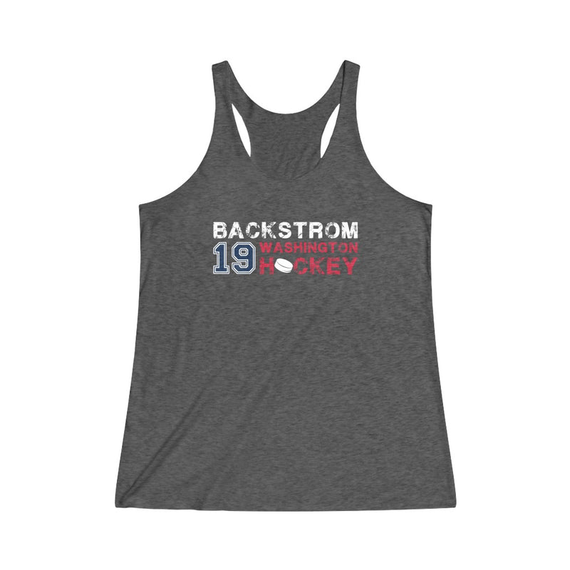 Backstrom 19 Washington Hockey Women's Tri-Blend Racerback Tank Top