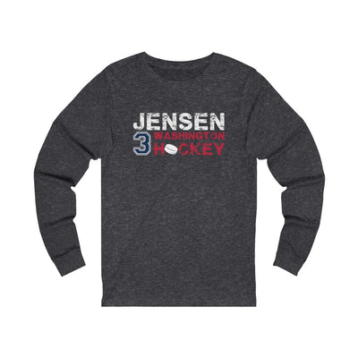 Jensen 3 Washington Hockey Unisex Jersey Long Sleeve Shirt